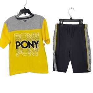 Pony Short Set Yellow, Black & gray size 5/6(NWT)